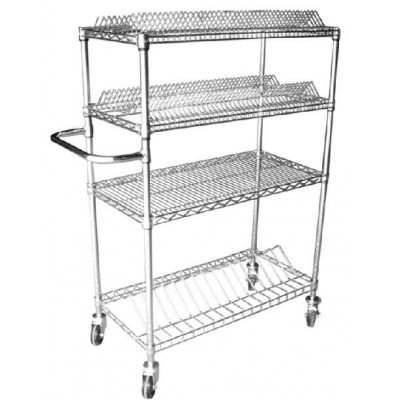 SMT Component Chrome Plated Trolley Conductive Reel Storage Shelving