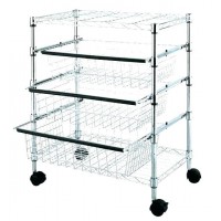 Pull out Shelf Kitchen Bakery Multiple Function Wire Shelving Cart