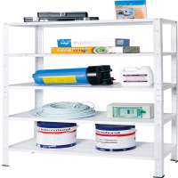 durable metal storage racking system slotted angle iron shelves