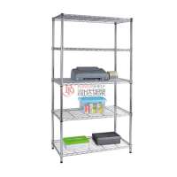 RD 5 layers adjustable wire shelf with divider  chrome accessories wire rack folding wire shelving