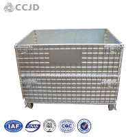 Metal Cage Panels Industrial Wire Storage Bin